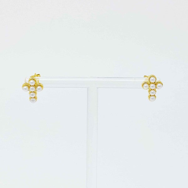 Cross Stud Earrings Fashion Lux Shop