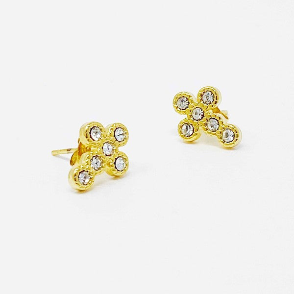 Cross Stud Earrings Fashion Lux Shop