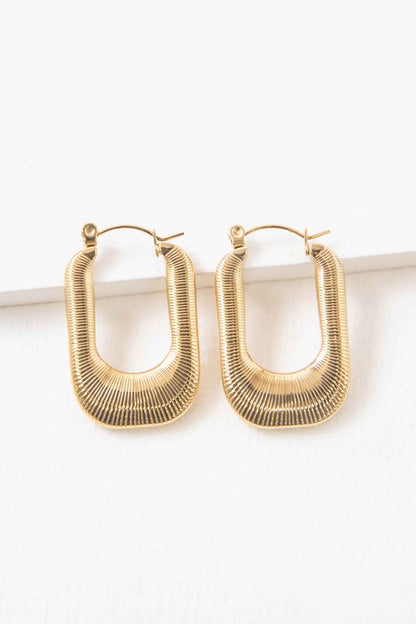 Gold Hoop Earrings Fashion Lux Shop