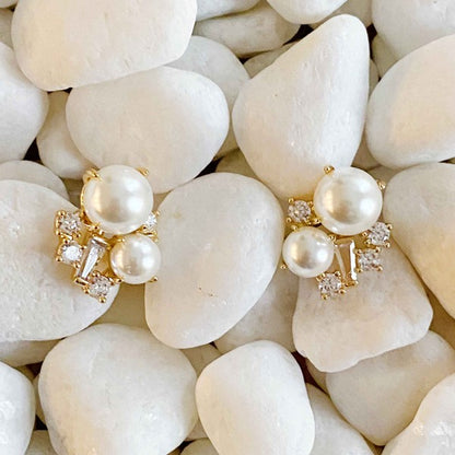 Pearl And Shine Stud Earrings Fashion Lux Shop