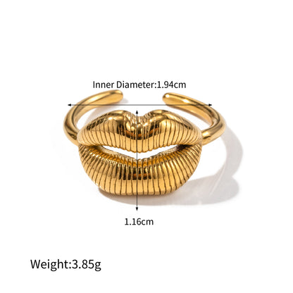 Lip style Ring 18K Gold plated Fashion Lux Shop