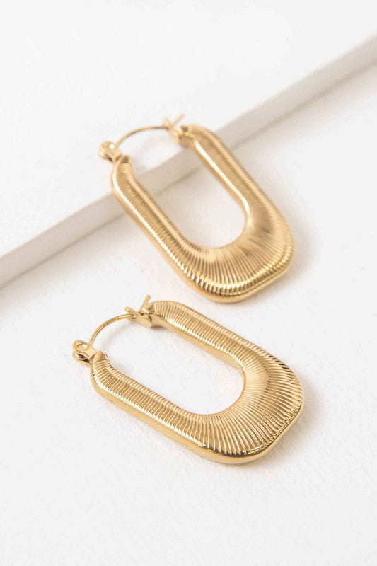 Gold Hoop Earrings Fashion Lux Shop