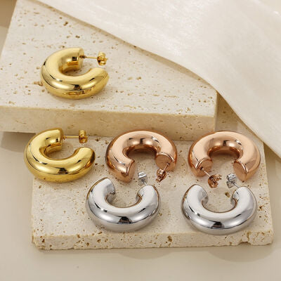 C-Hoop Earrings Fashion Lux Shop