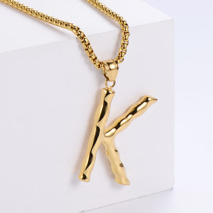 Hip-hop polished plating alphabet pendant Fashion Lux Shop