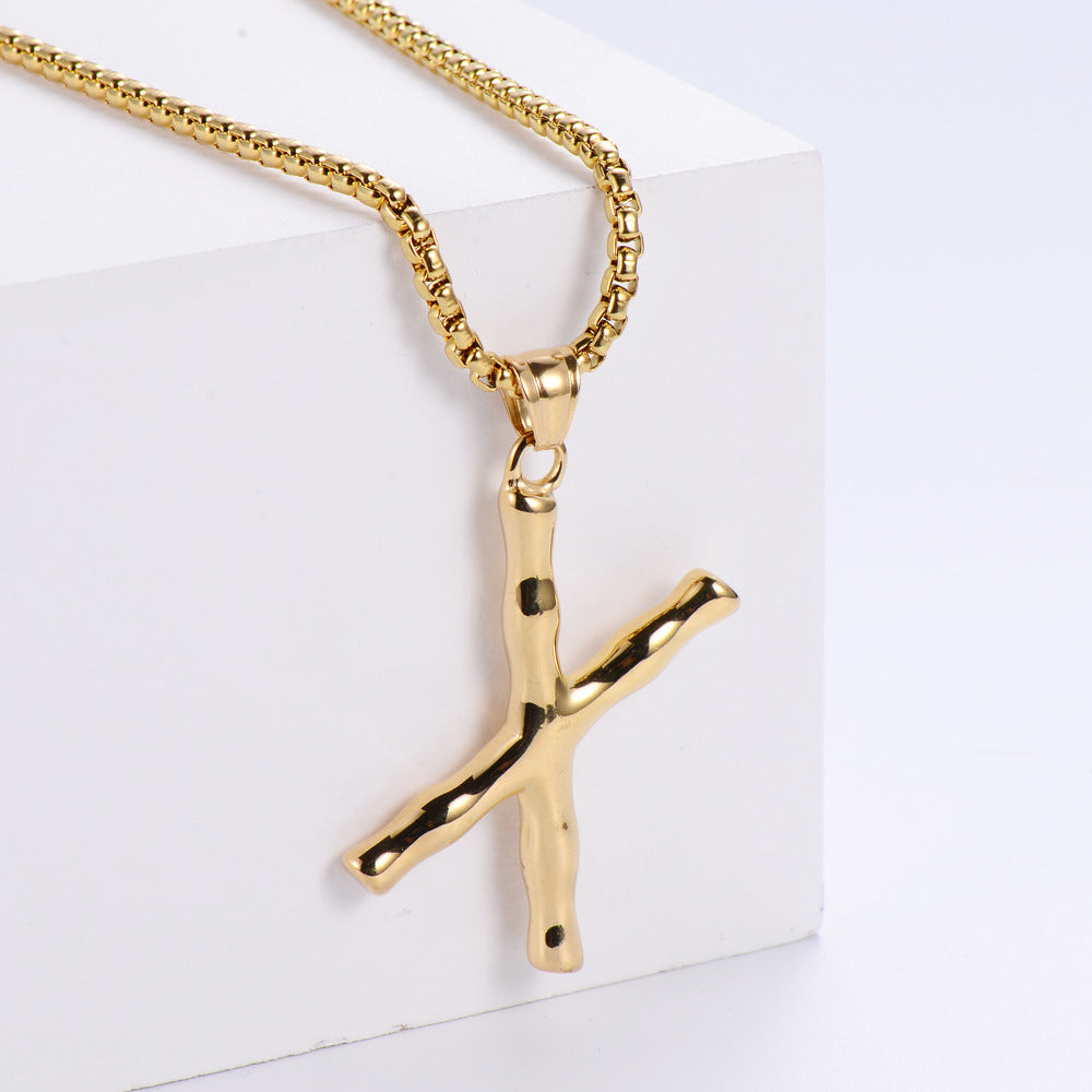 Hip-hop polished plating alphabet pendant Fashion Lux Shop