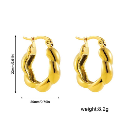 Geometric 18k gold plated earrings Fashion Lux Shop