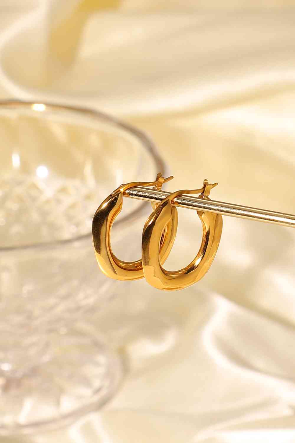 Oval Hoop Earrings Fashion Lux Shop