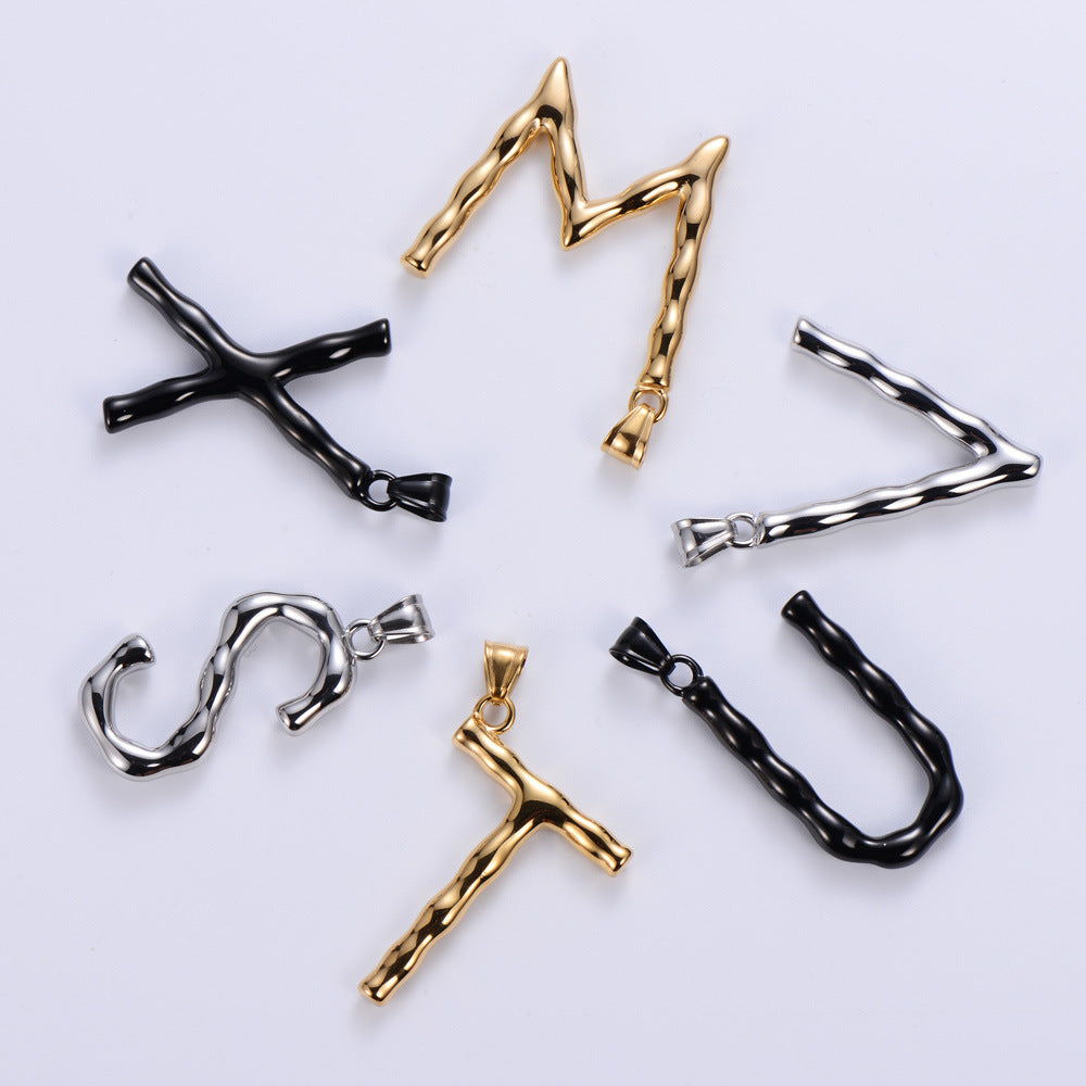 Hip-hop polished plating alphabet pendant Fashion Lux Shop