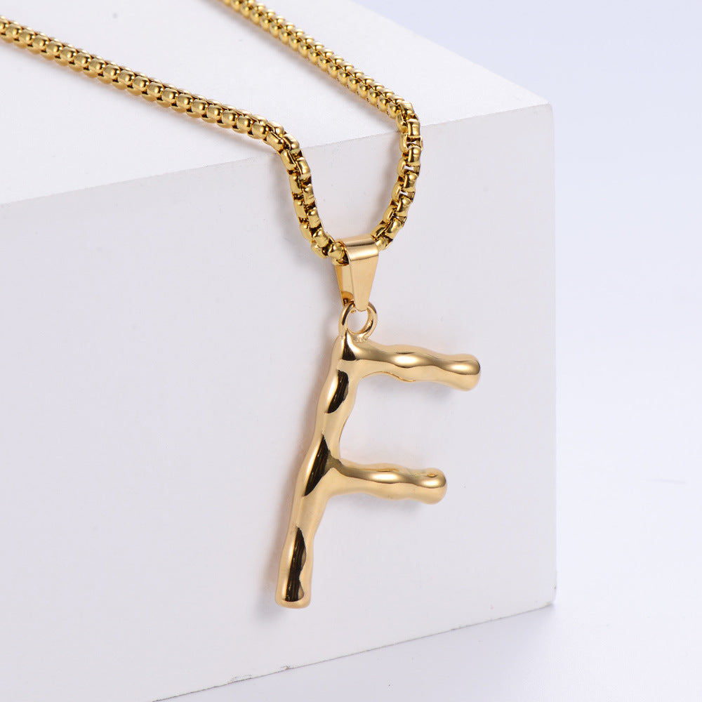 Hip-hop polished plating alphabet pendant Fashion Lux Shop