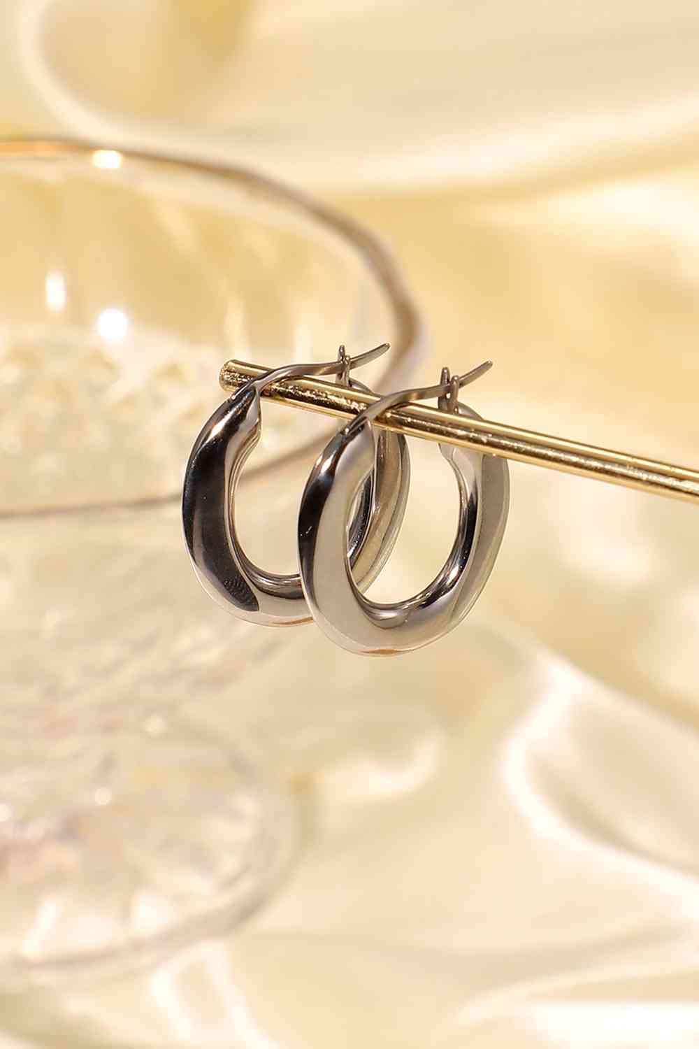 Oval Hoop Earrings Fashion Lux Shop