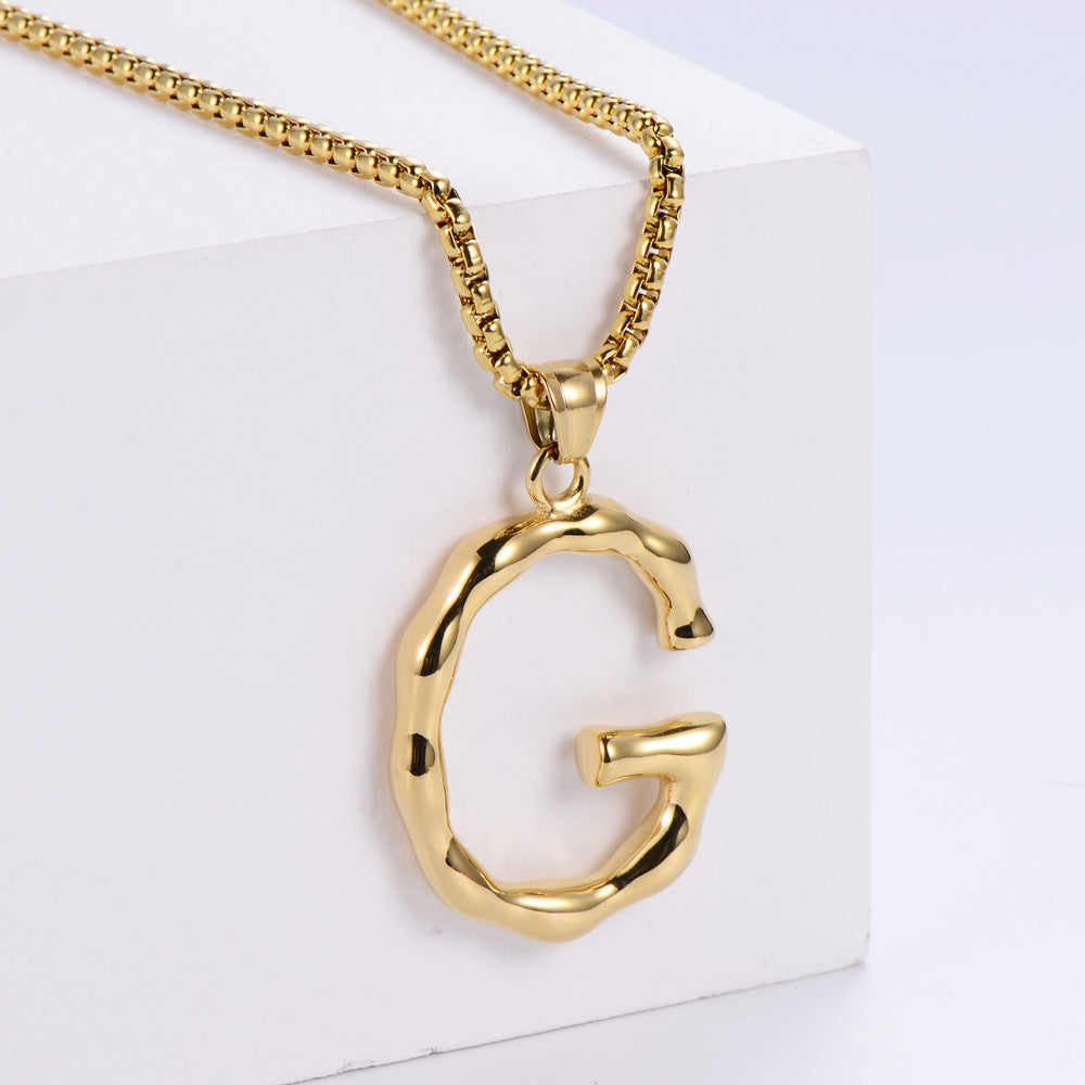 Hip-hop polished plating alphabet pendant Fashion Lux Shop