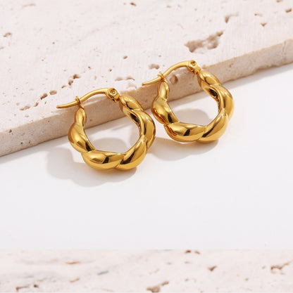 Geometric 18k gold plated earrings Fashion Lux Shop