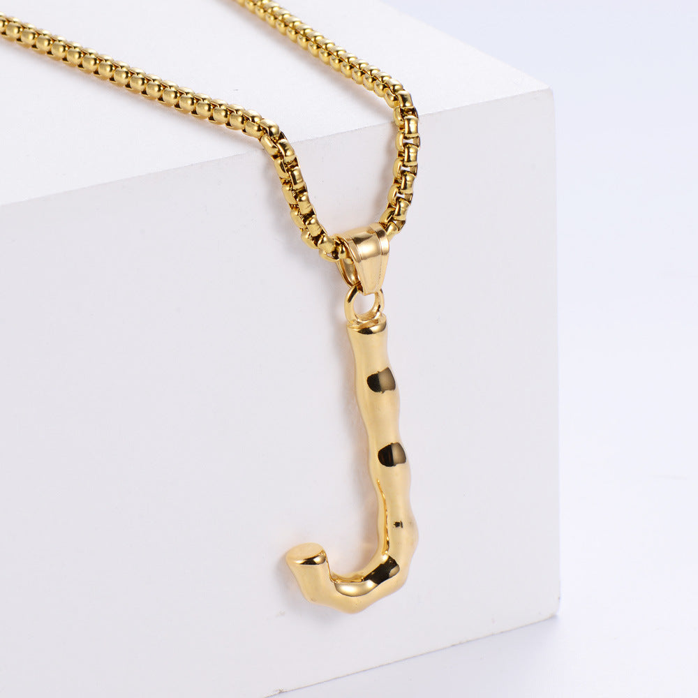 Hip-hop polished plating alphabet pendant Fashion Lux Shop