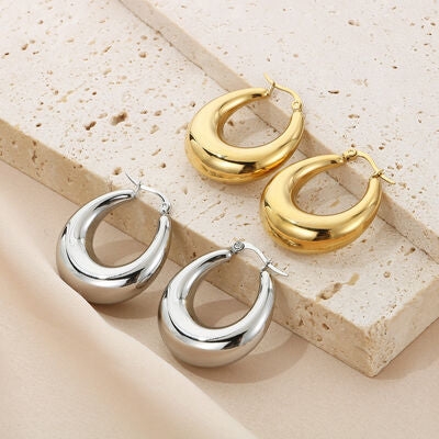 Hinged Hoop Earrings Fashion Lux Shop