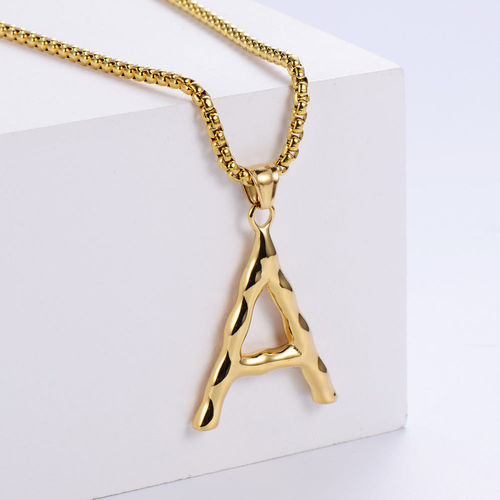 Hip-hop polished plating alphabet pendant Fashion Lux Shop