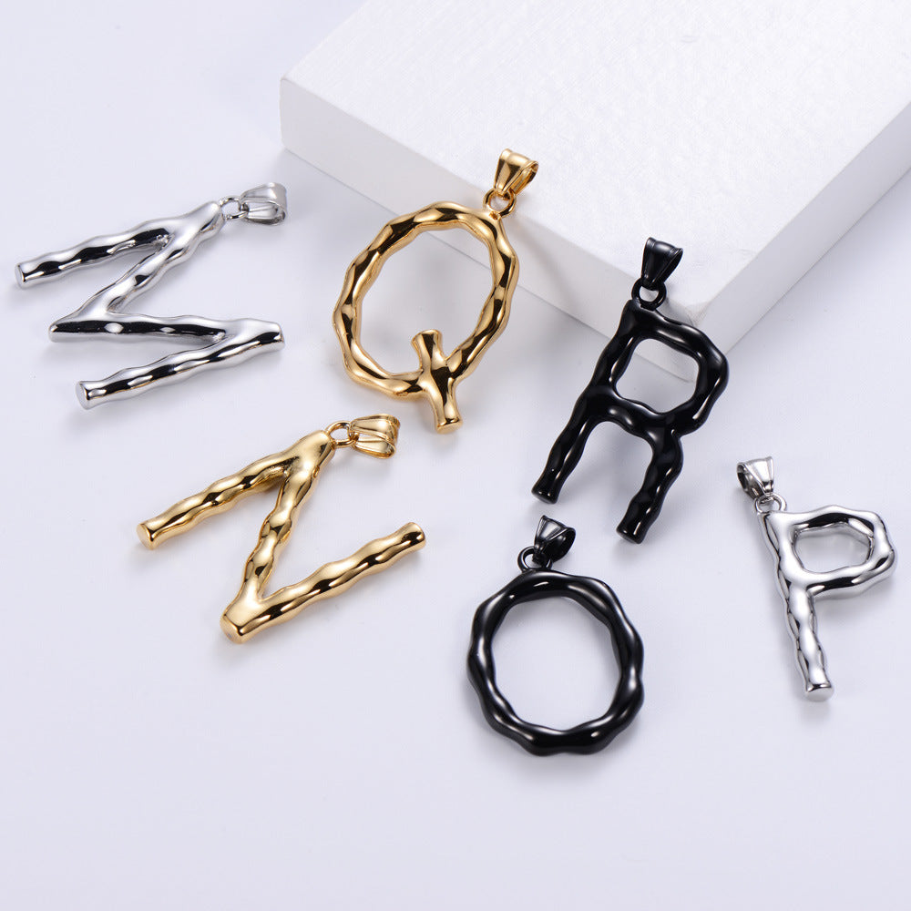 Hip-hop polished plating alphabet pendant Fashion Lux Shop