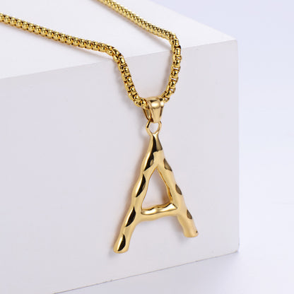 Hip-hop polished plating alphabet pendant Fashion Lux Shop