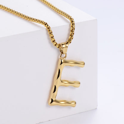 Hip-hop polished plating alphabet pendant Fashion Lux Shop