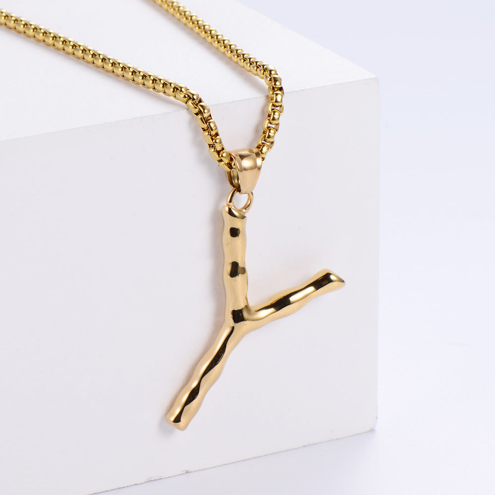 Hip-hop polished plating alphabet pendant Fashion Lux Shop