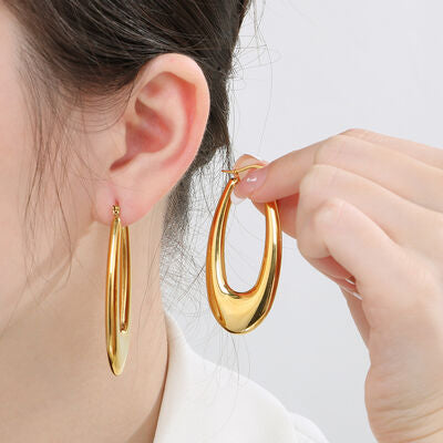 Hinged Hoop Earrings Fashion Lux Shop