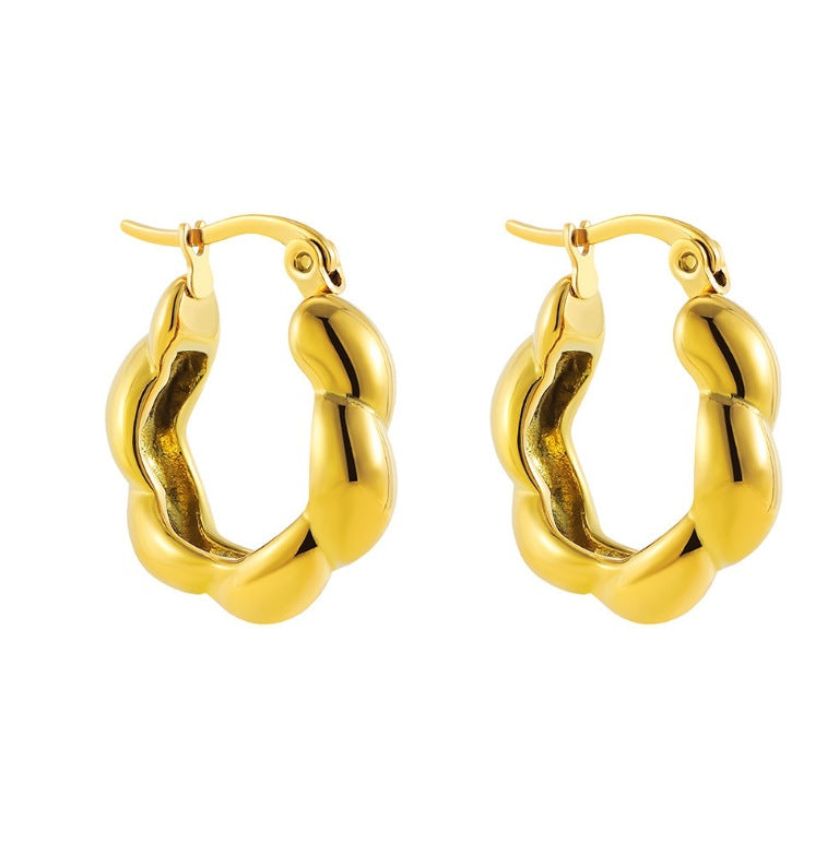 Geometric 18k gold plated earrings Fashion Lux Shop