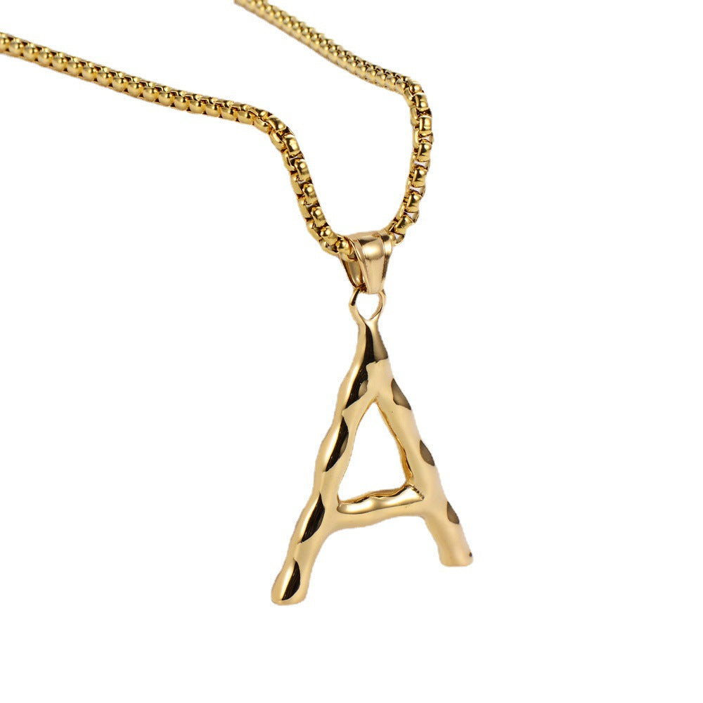 Hip-hop polished plating alphabet pendant Fashion Lux Shop