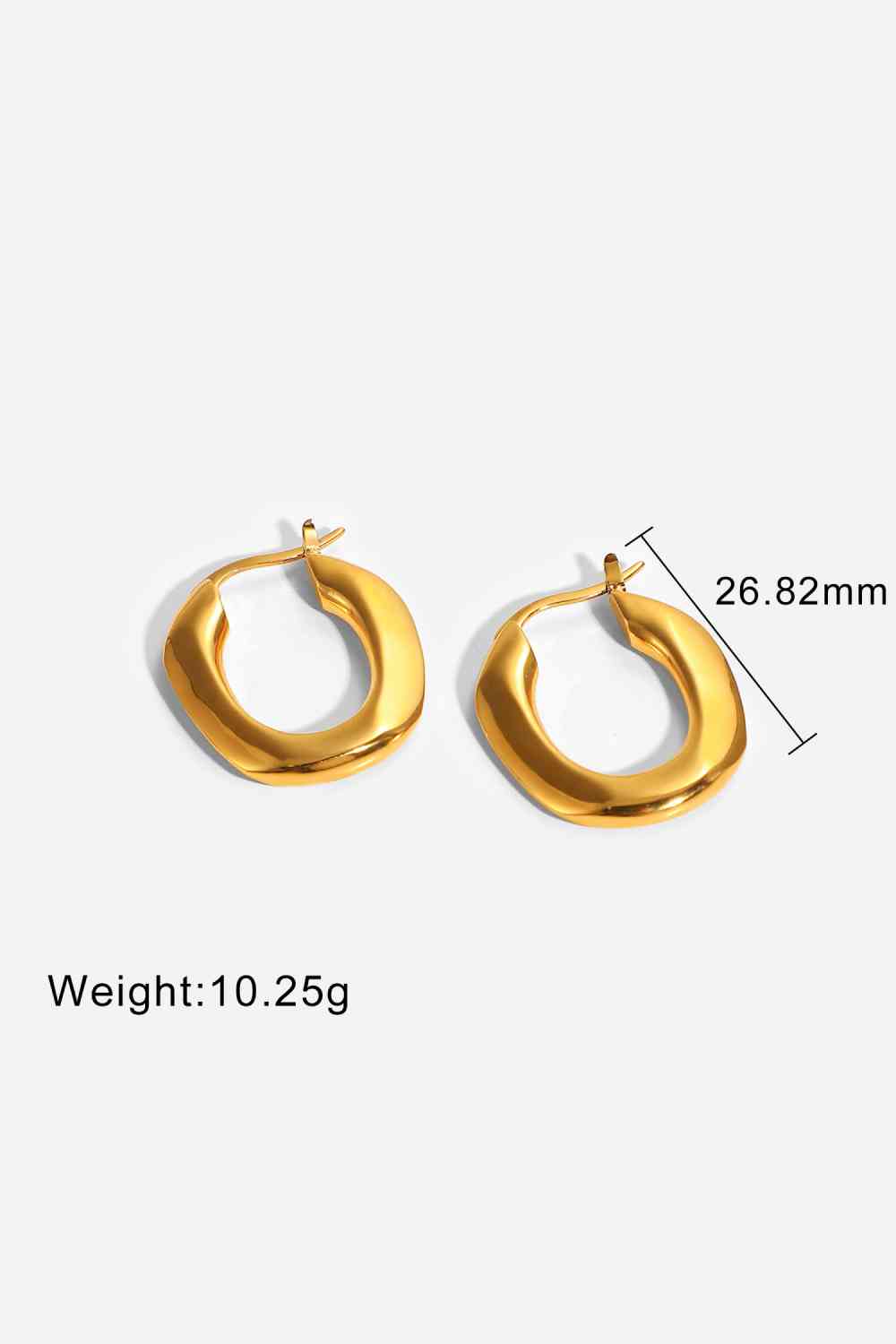 Oval Hoop Earrings Fashion Lux Shop