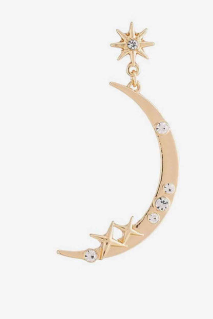 Star and Moon Alloy Earrings Fashion Lux Shop