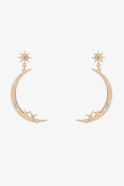 Star and Moon Alloy Earrings Fashion Lux Shop