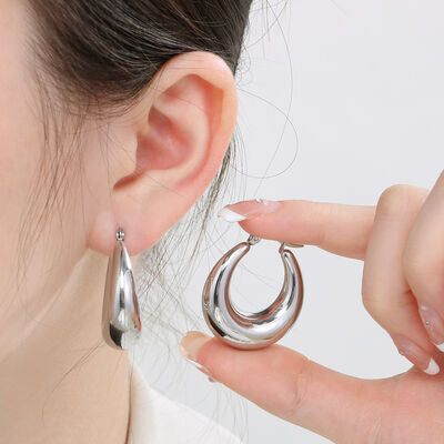 Hinged Hoop Earrings Fashion Lux Shop